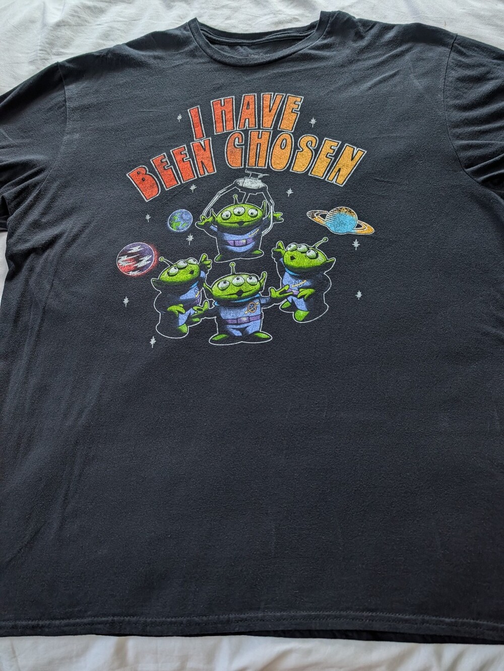 Disney Pixar Toy Story "I Have Been Chosen" Men's TShirt Size 2XL Short Sleeves.